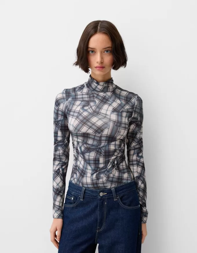 Long sleeve high neck bodysuit