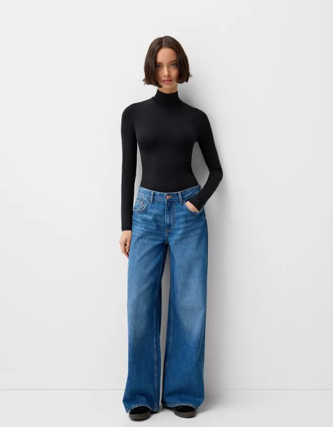 Long sleeve high neck bodysuit