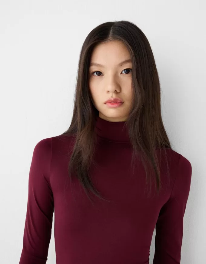 Long sleeve high neck bodysuit