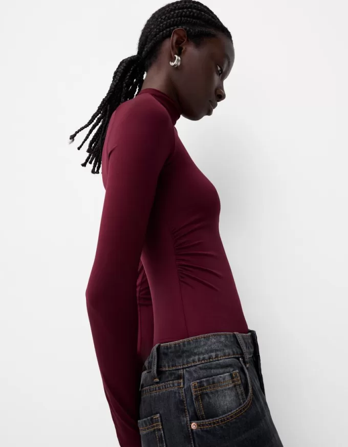 Long sleeve high neck bodysuit