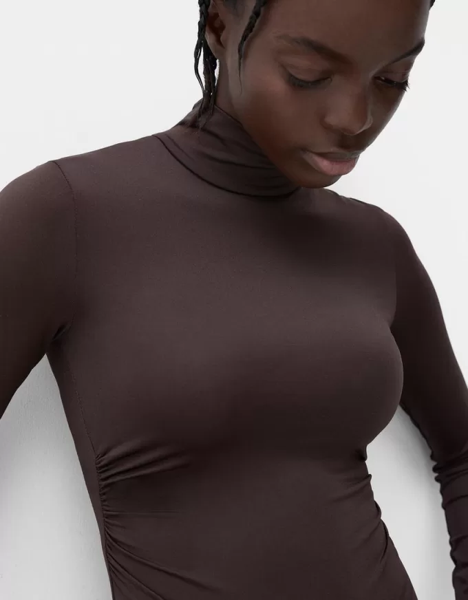 Long sleeve high neck bodysuit