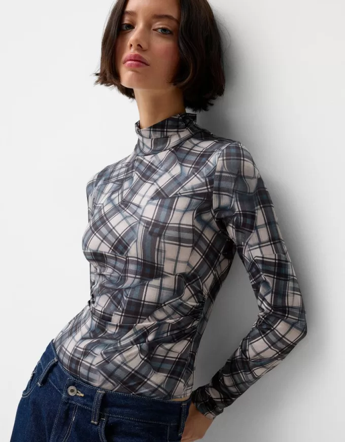 Long sleeve high neck bodysuit