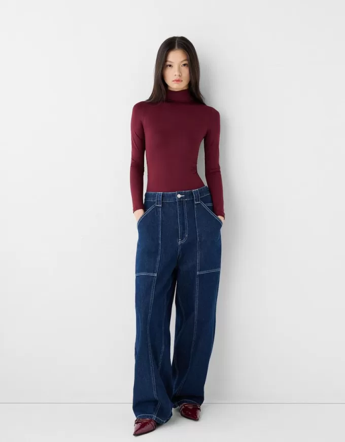 Long sleeve high neck bodysuit