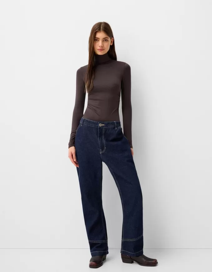 Long sleeve high neck bodysuit