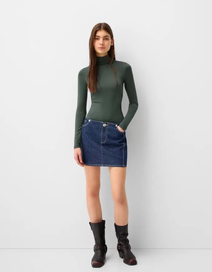 Long sleeve high neck bodysuit