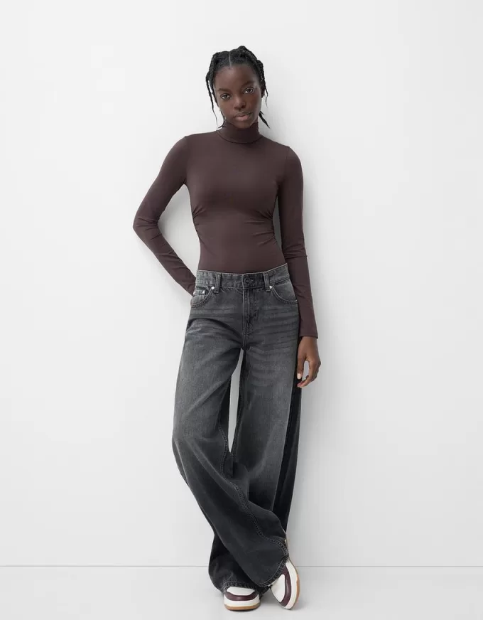 Long sleeve high neck bodysuit