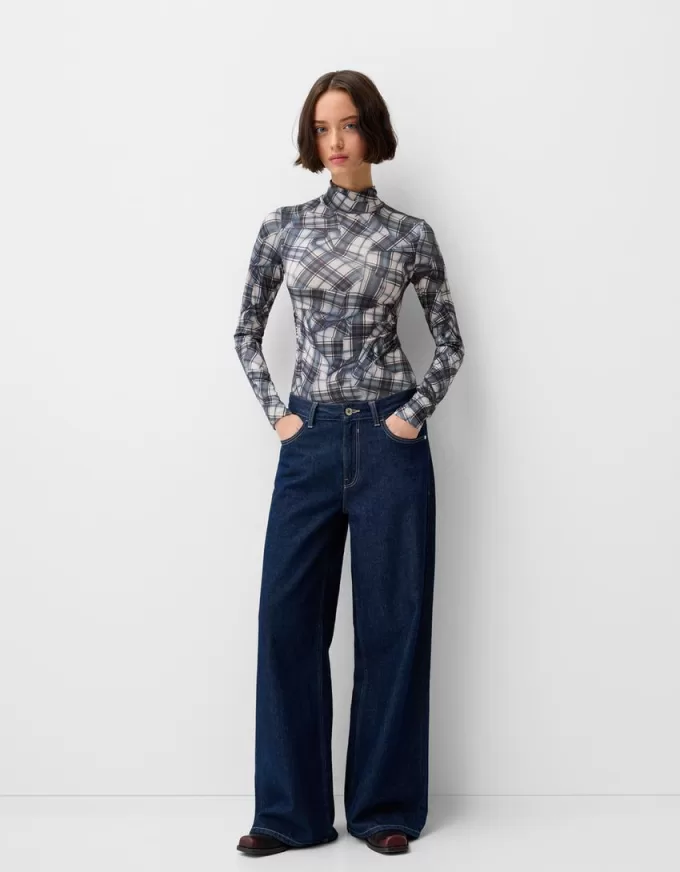 Long sleeve high neck bodysuit