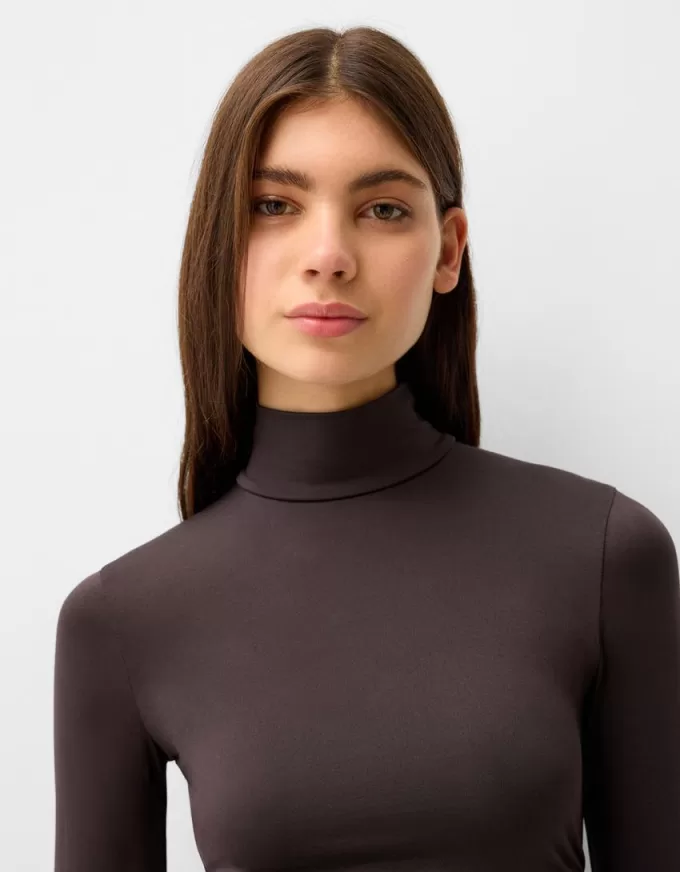 Long sleeve high neck bodysuit