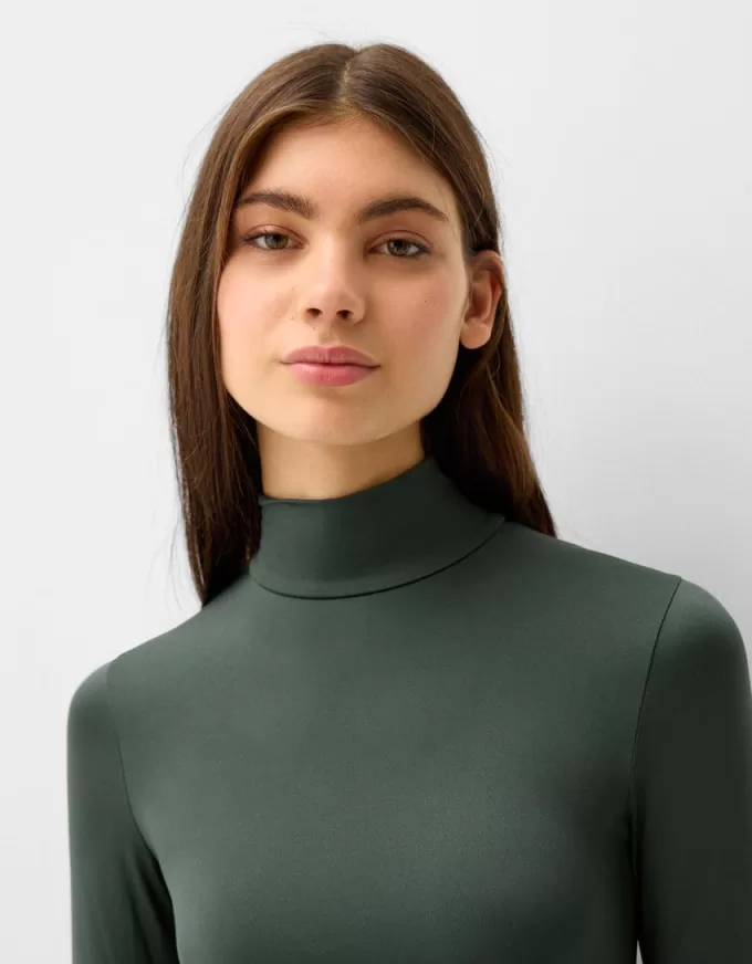 Long sleeve high neck bodysuit