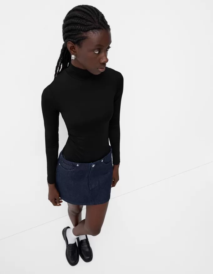 Long sleeve high neck bodysuit