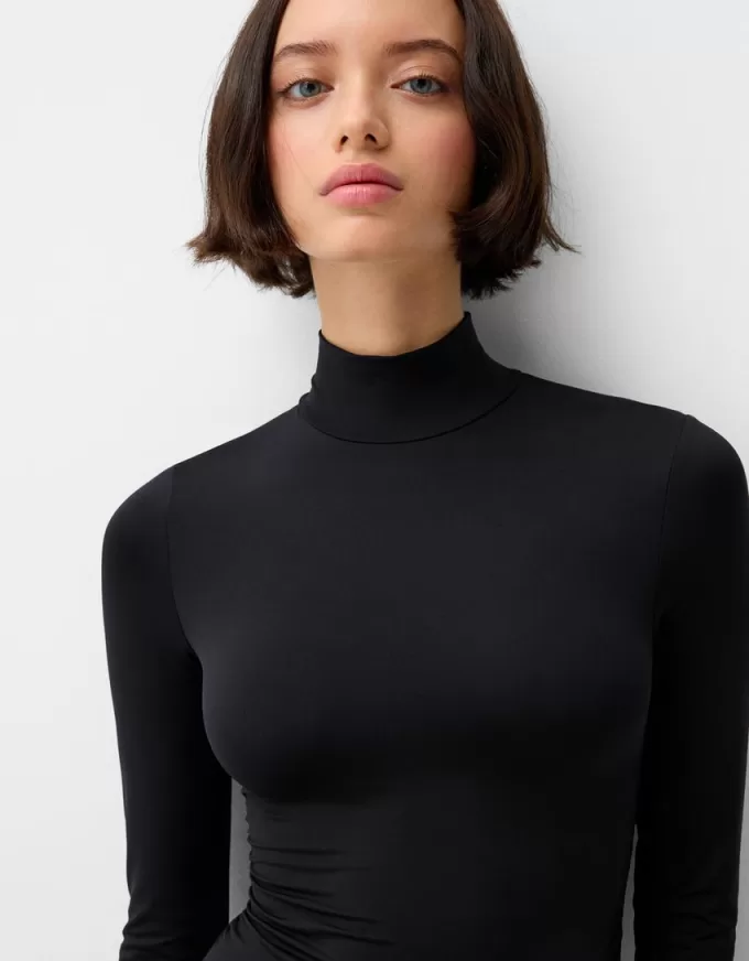 Long sleeve high neck bodysuit