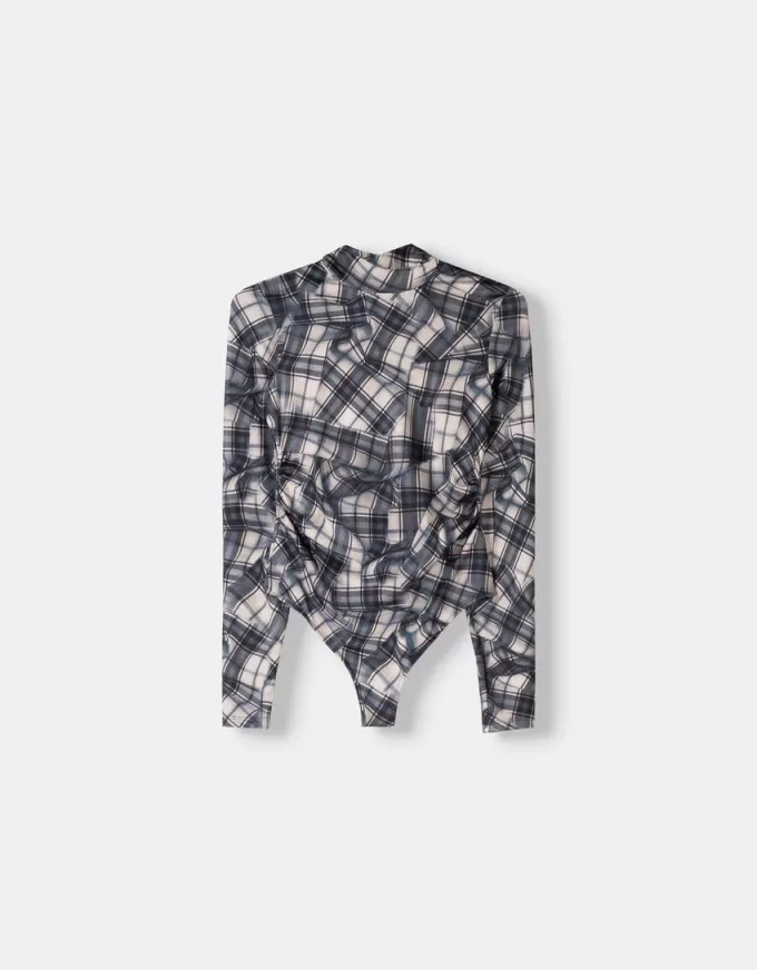 Long sleeve high neck bodysuit