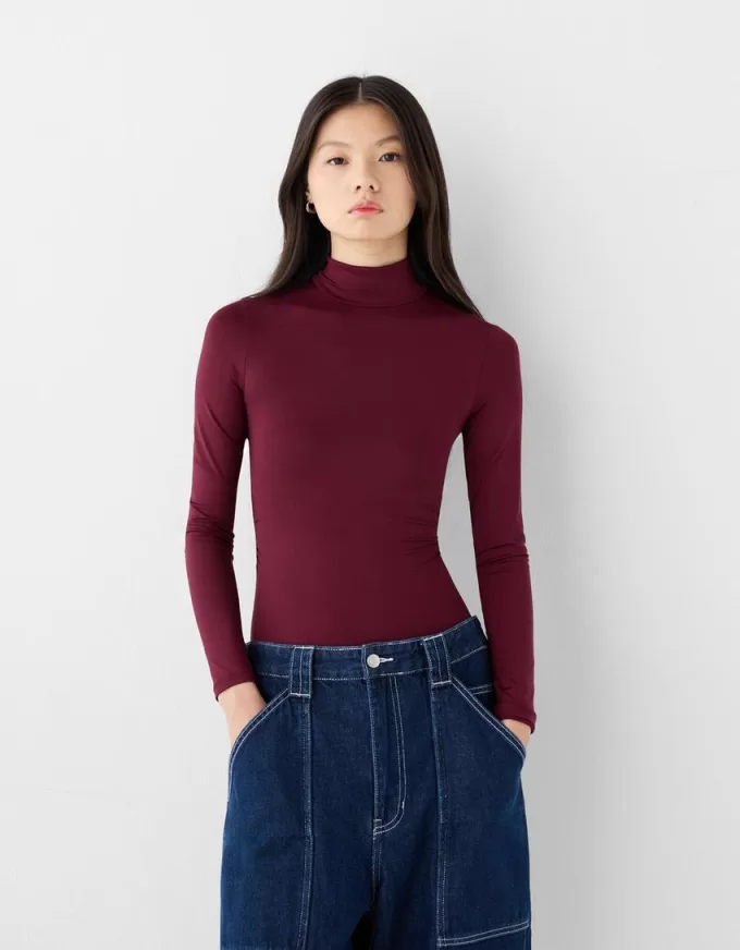 Long sleeve high neck bodysuit