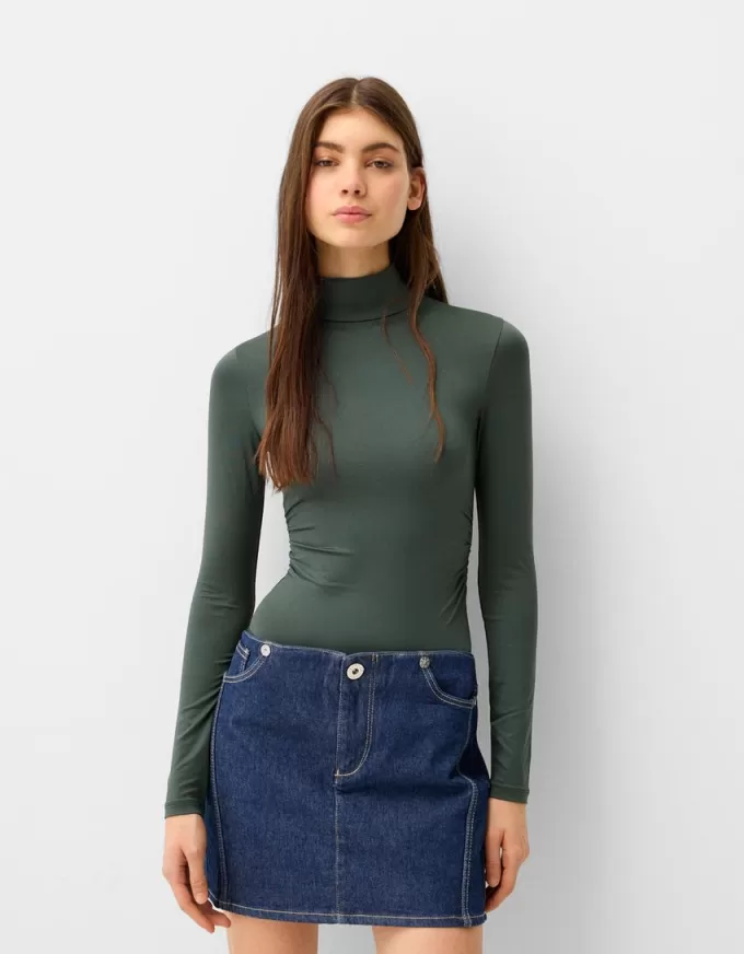 Long sleeve high neck bodysuit