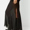 Long sleeve maxi tulle dress
