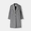 Oversize felt texture trench coat