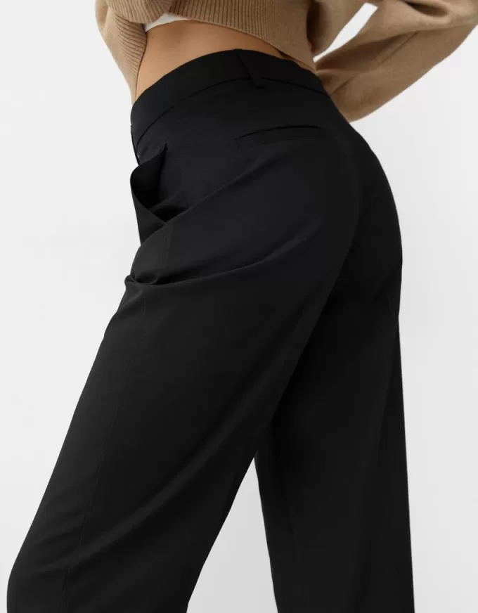 Low-rise straight-fit tailored pants Low-rise straight-fit tailored pants