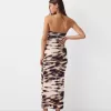 Maxi dress with crossover neckline Maxi dress with crossover neckline