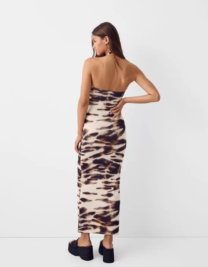 Maxi dress with crossover neckline Maxi dress with crossover neckline