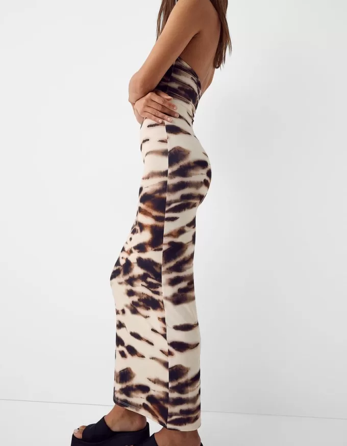 Maxi dress with crossover neckline Maxi dress with crossover neckline