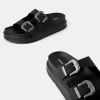 Men’s buckled platform sandals