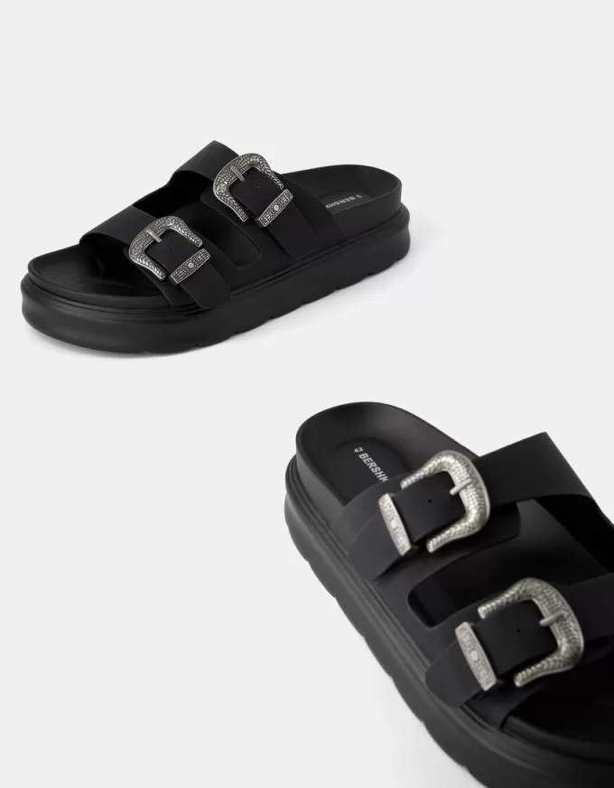 Men’s buckled platform sandals