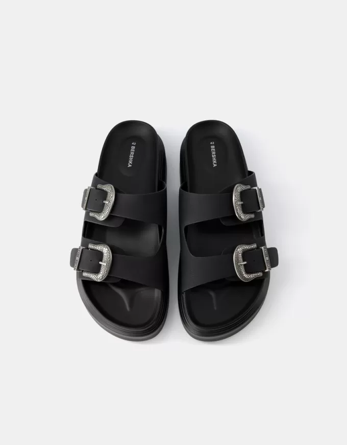 Men’s buckled platform sandals