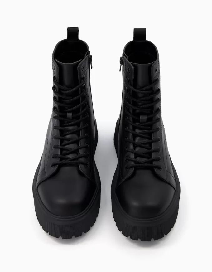 Men’s track sole lace-up ankle boots Men’s track sole lace-up ankle boots