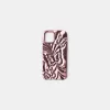 Metallic butterfly print cell phone case