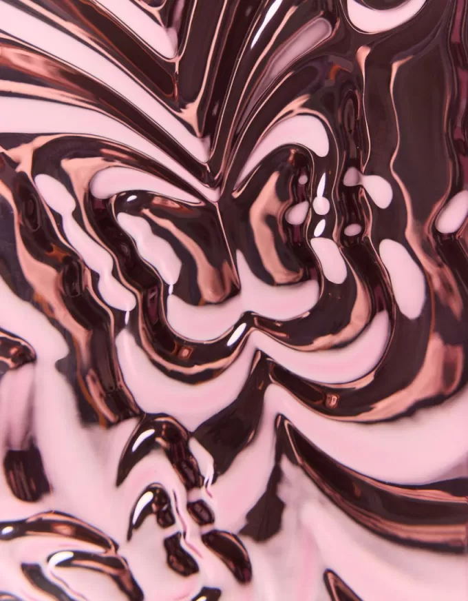 Metallic butterfly print cell phone case