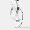 Metallic kitten-heel sandals Metallic kitten-heel sandals