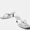 Metallic kitten-heel sandals Metallic kitten-heel sandals