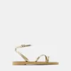 Metallic strap flat slider sandals Metallic strap flat slider sandals