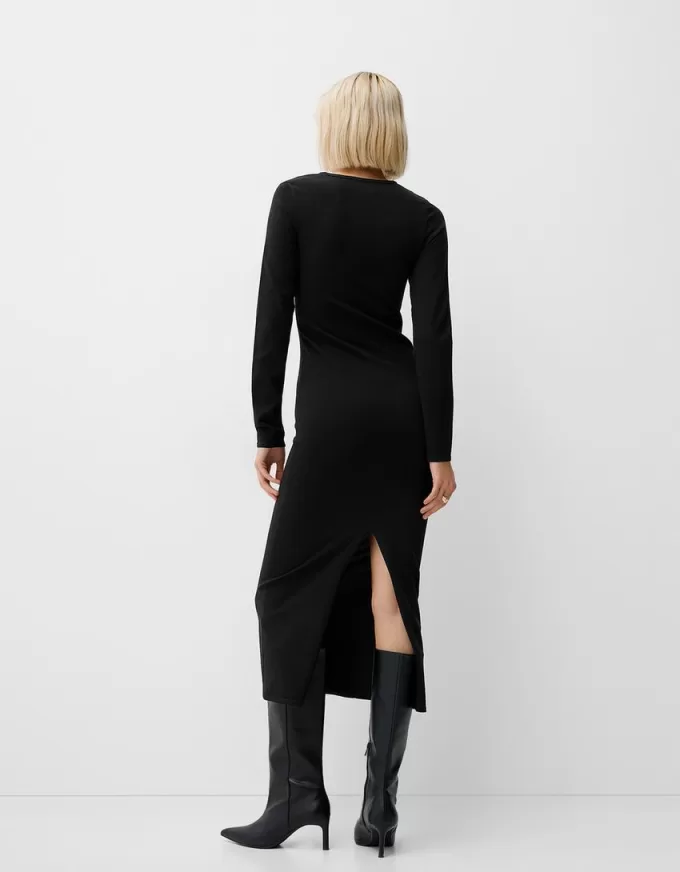 Midi dress with cut-out detail
