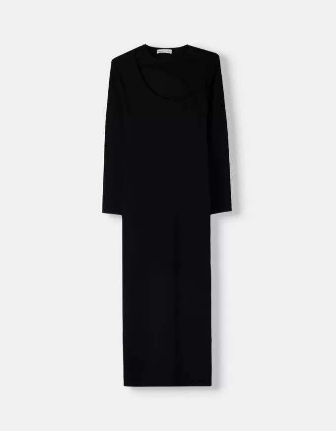 Midi dress with cut-out detail