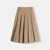 Midi skirt with box pleats and pockets Midi skirt with box pleats and pockets