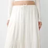 Midi skirt with elastic waist Midi skirt with elastic waist