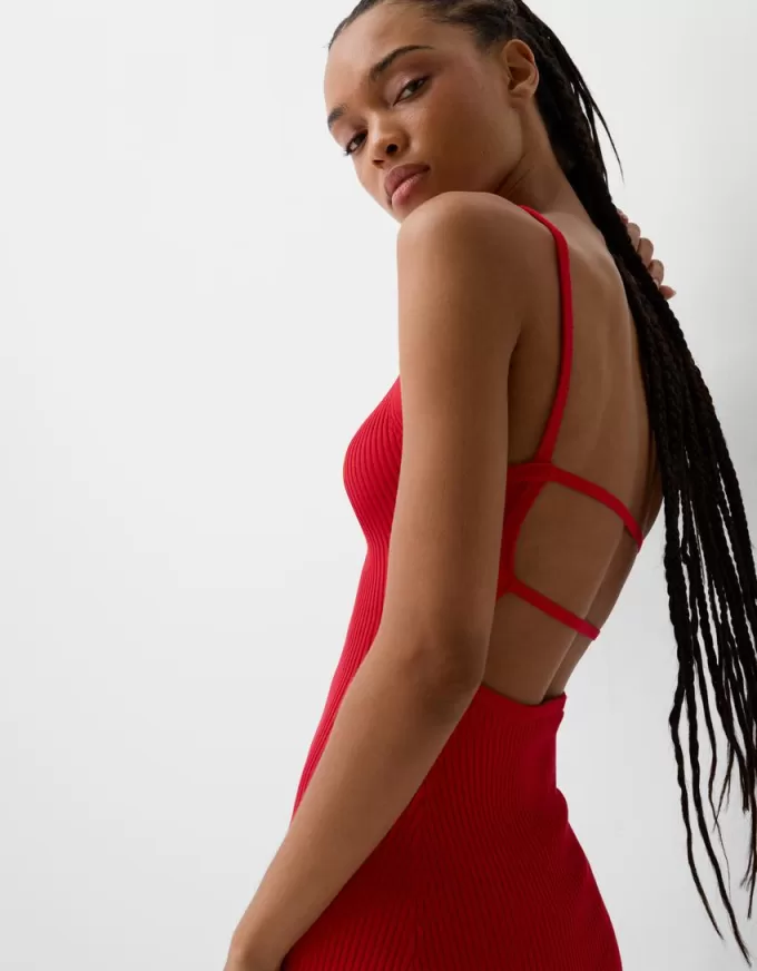 Mini dress with back straps Mini dress with back straps