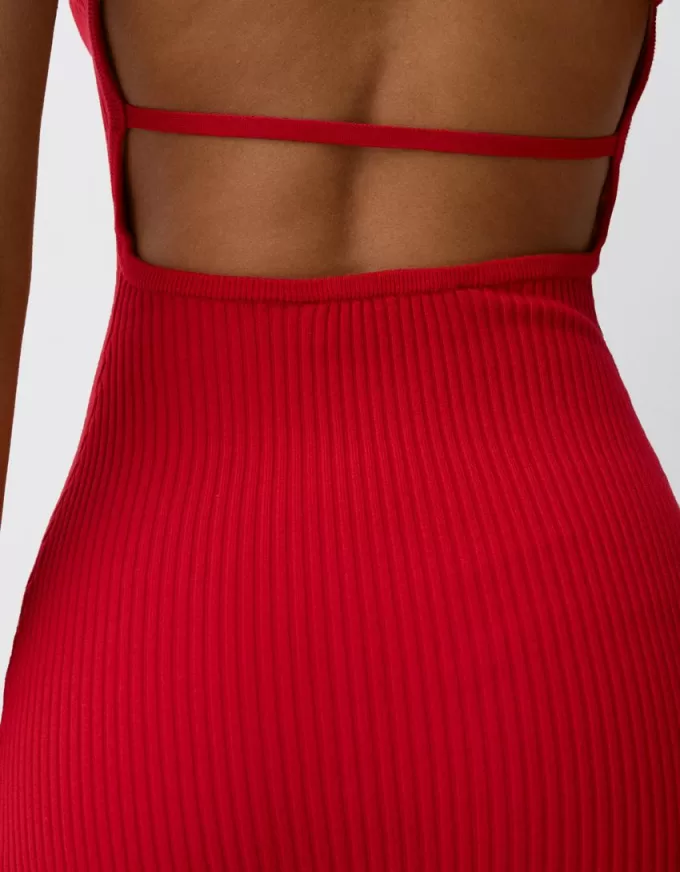 Mini dress with back straps Mini dress with back straps