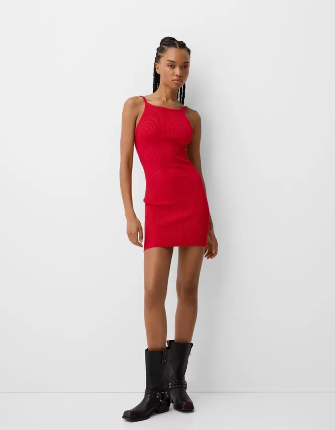 Mini dress with back straps Mini dress with back straps