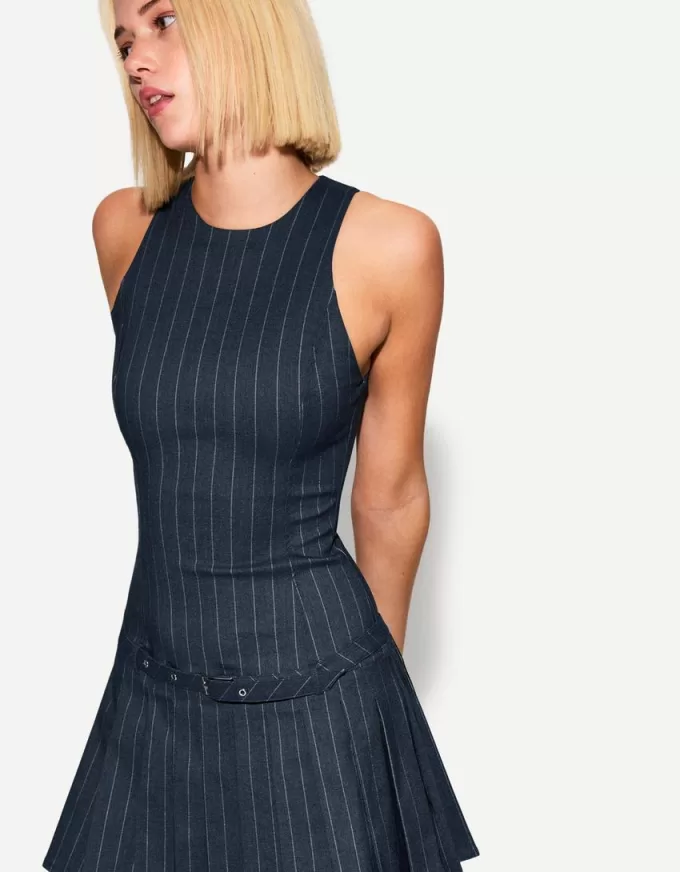 Mini dress with tie belt Mini dress with tie belt