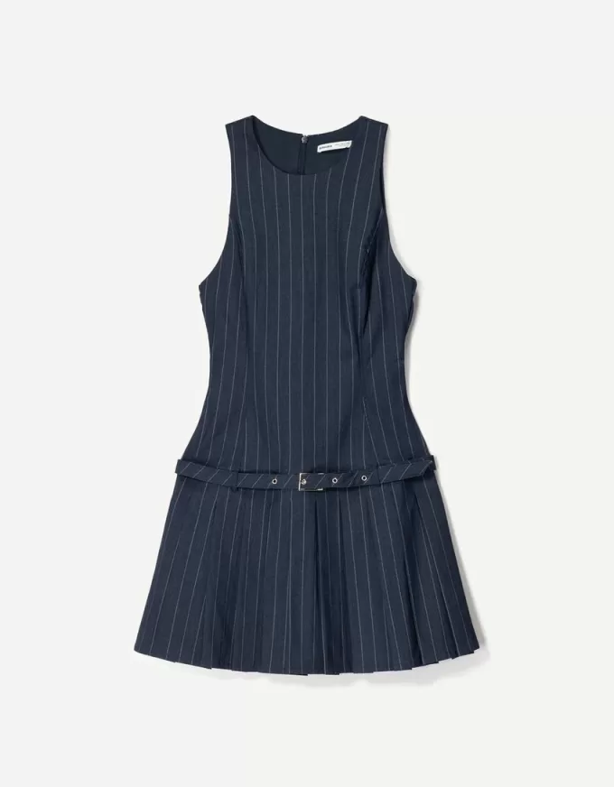 Mini dress with tie belt Mini dress with tie belt