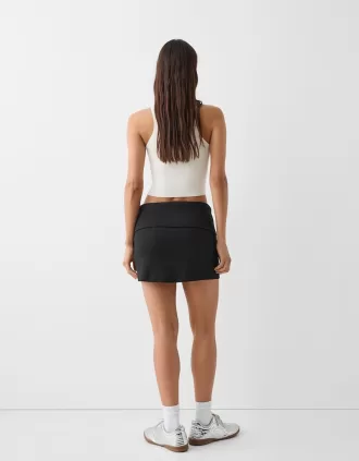 Mini fold-over-waist skirt