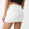 Mini fold-over-waist skirt