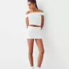 Mini fold-over-waist skirt
