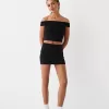 Mini fold-over-waist skirt