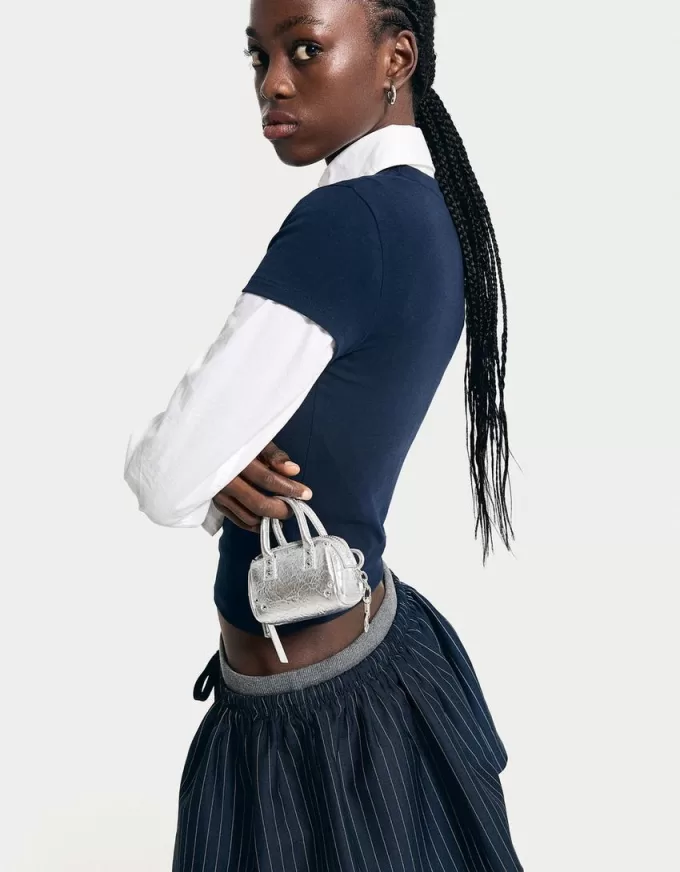 Mini skirt with contrast waist