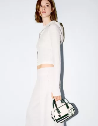 Modal zip-up hooded sweatshirt