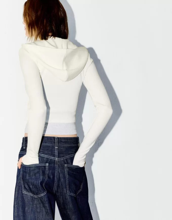 Modal zip-up hooded sweatshirt Modal zip-up hooded sweatshirt