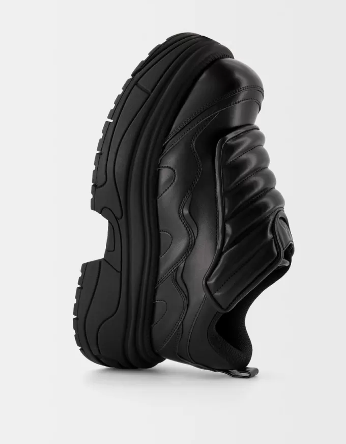 Monochrome platform sneakers